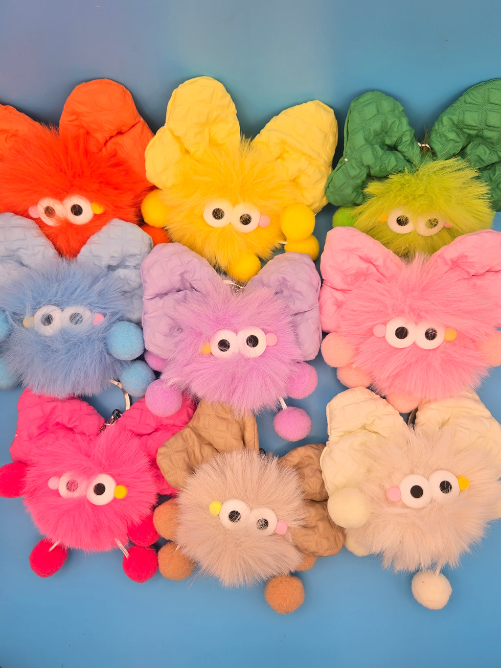 Handmade Fuzzy Buddies Plush Keychain | Cute Kawaii Bag Charm | Mystery Plush Gift