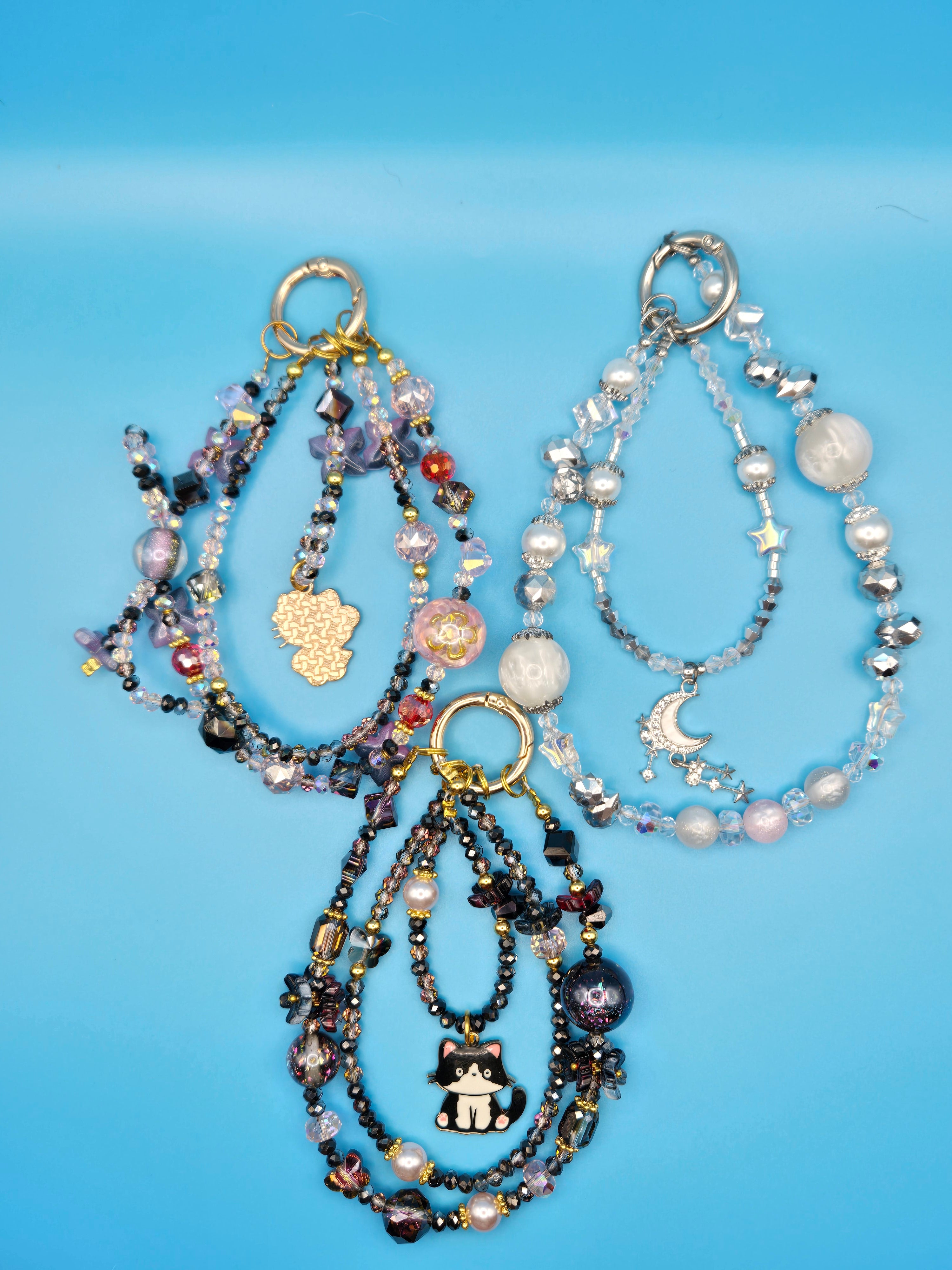 Handmade Kawaii Phone Charm Bundle | Cute Beaded Phone Strap | Mystery Phone Accessory