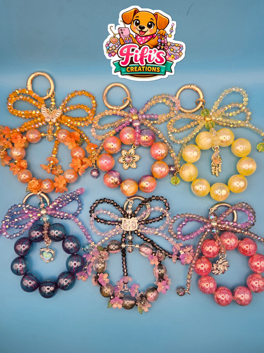 Handmade Beaded Car Mirror Charm| Kawaii Phone Charm | Purse Charm