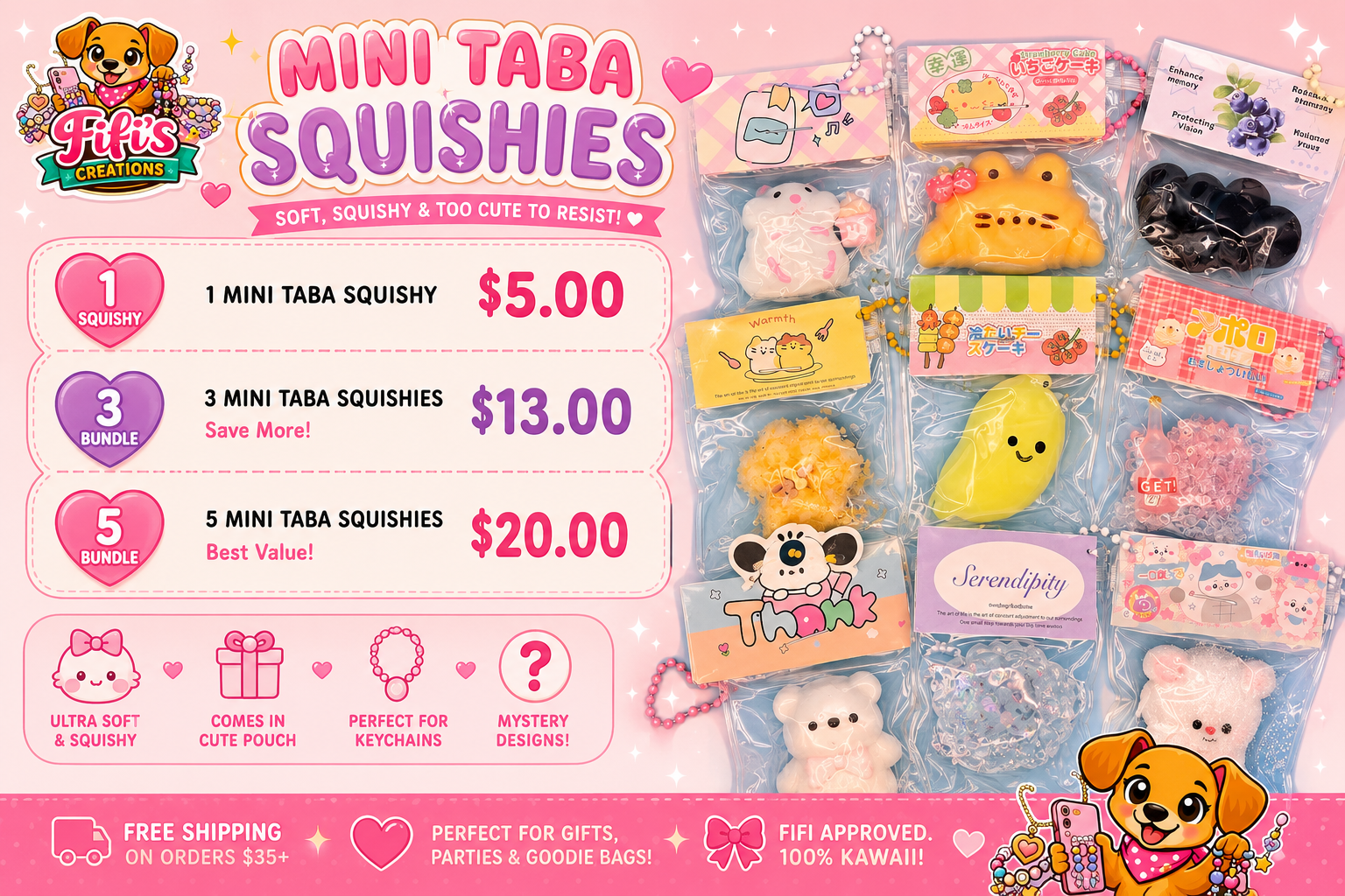 Mystery Mini Squishy Charm | Cute Kawaii Sensory Collectible