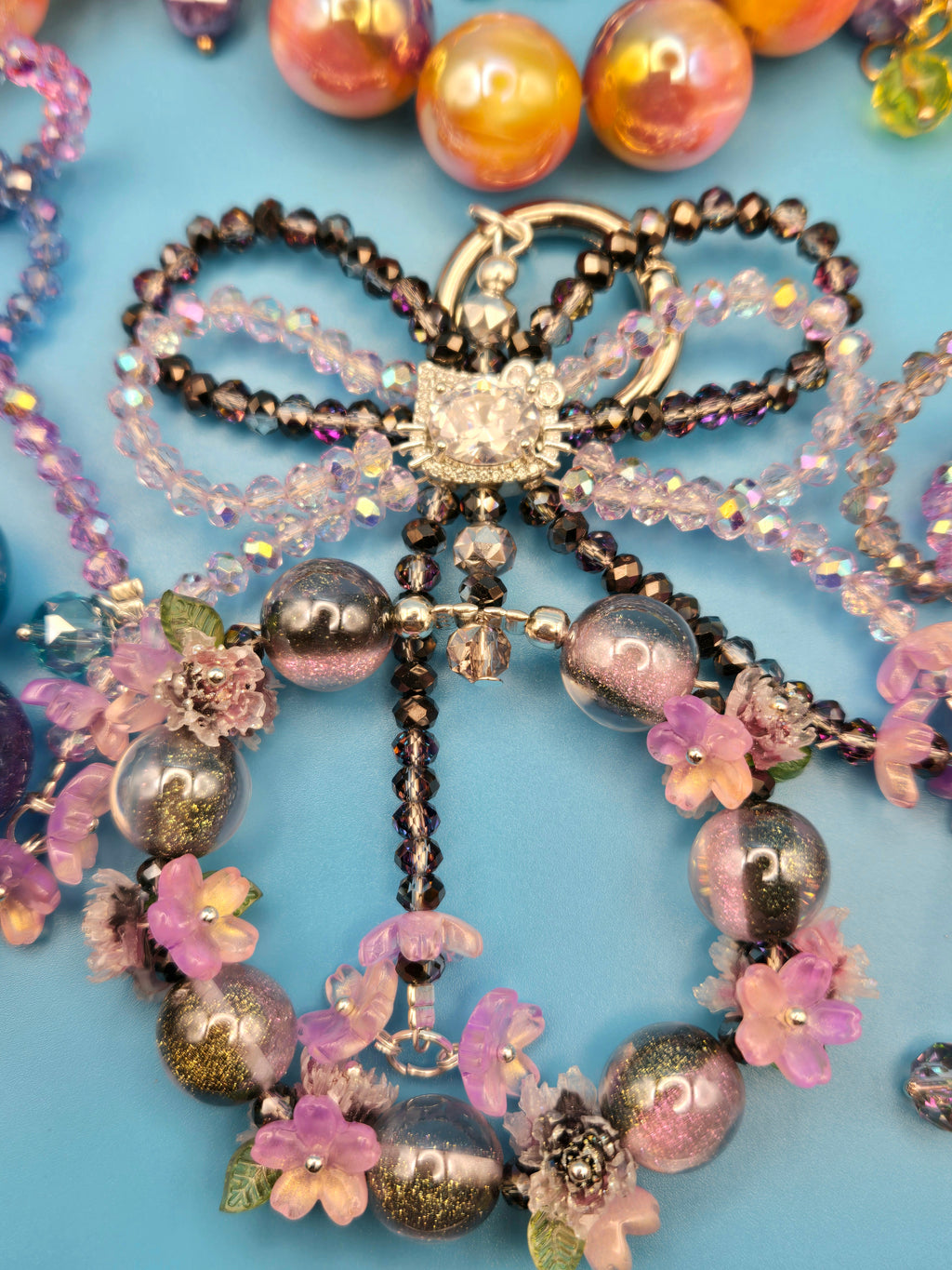 Handmade Beaded Car Mirror Charm| Kawaii Phone Charm | Purse Charm