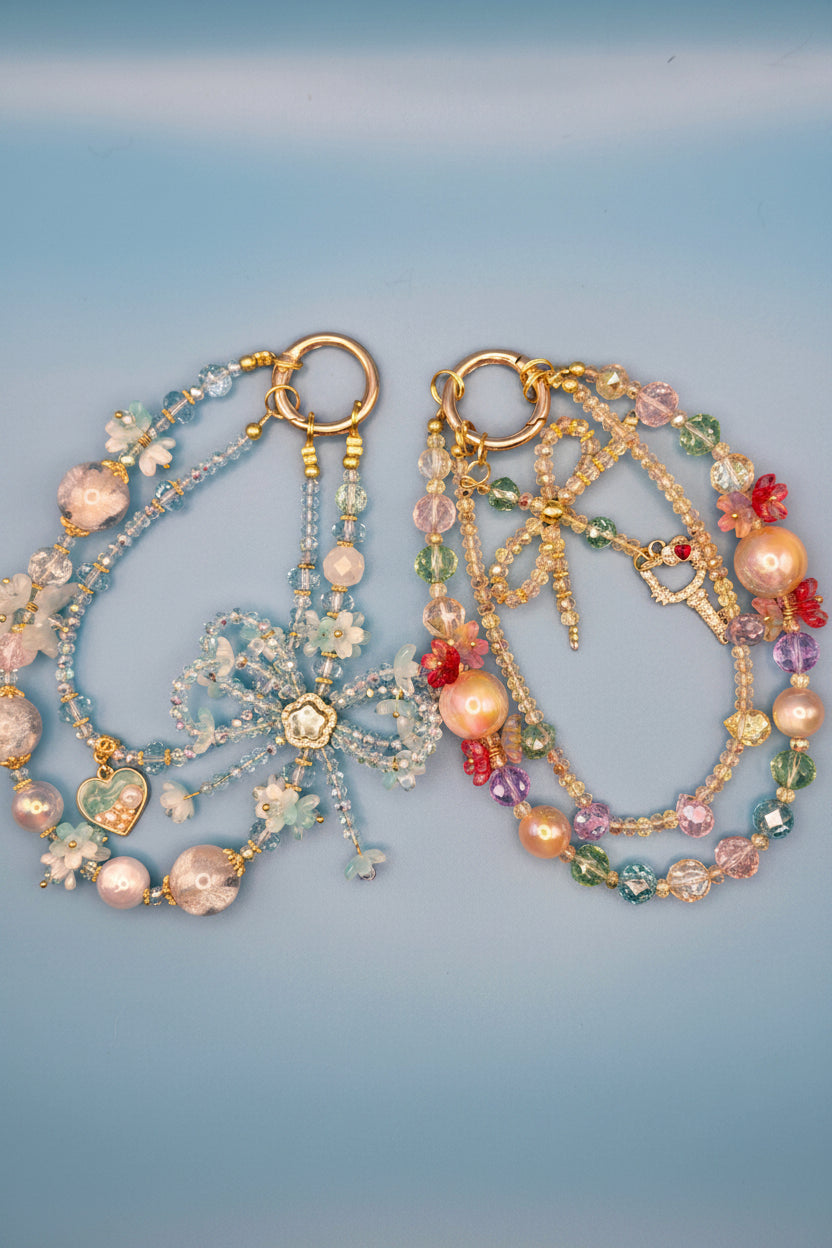 Handmade Kawaii Phone Charm Bundle | Cute Beaded Phone Strap | Mystery Phone Accessory