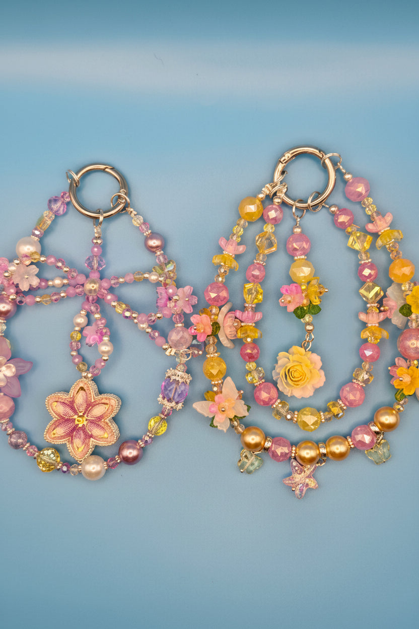 Handmade Kawaii Phone Charm Bundle | Cute Beaded Phone Strap | Mystery Phone Accessory