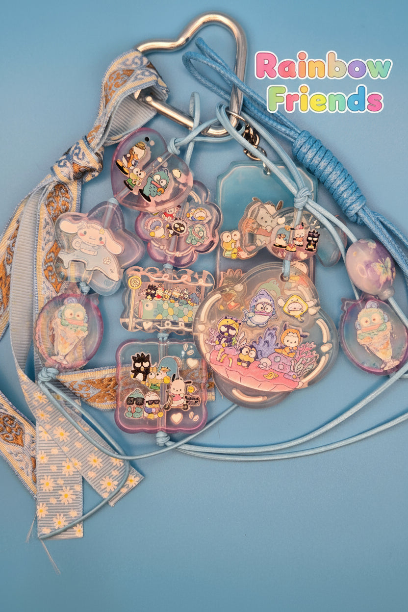 Handmade Kawaii Bag Charm | Cute Purse Charm | Coquette Backpack Charm | Beaded Keychain Accessory | Luxury Bag Charm