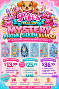 Handmade Kawaii Phone Charm Bundle | Cute Beaded Phone Strap | Mystery Phone Accessory